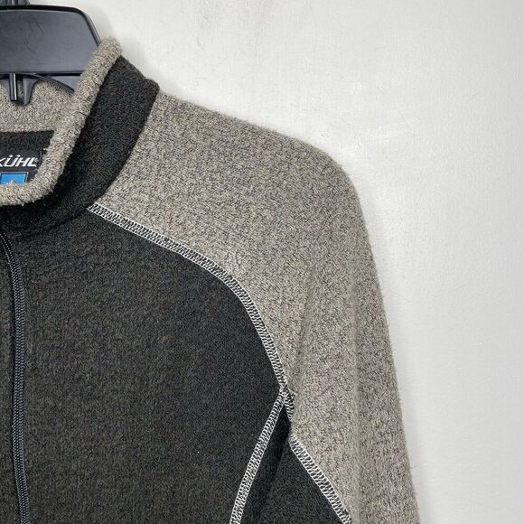 KUHL Alfpaca Fleece Jacket Women Medium Full Zip Brown Green Gorpcore Outdoor - Picture 3 of 13